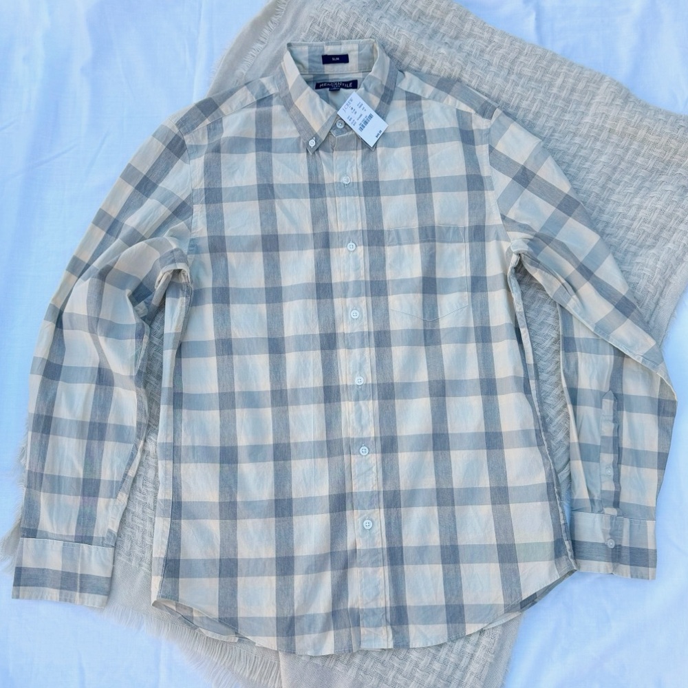 J. Crew Mercantile Flex Button Down Slim Fit Plaid Shirt